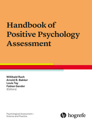 cover image of Handbook of Positive Psychology Assessment